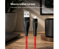 USAMS Kabel pleciony U41 microUSB 2m 2A czerwony Fast Charge - 1569037 - zdjęcie 2